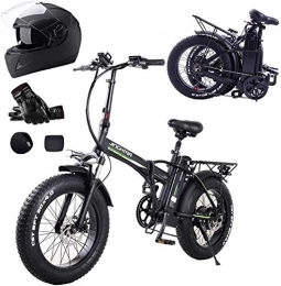 ZMHVOL Bici Ebikes, 20inch 4.0 Bike elettrica per pneumatici grasso, 500W Potente motore, 48 V10Ah / 15Ah Batteria rimovibile, 7 velocità Gear, Suspension Fork Beach Snow Ebike Mountain Mountain Moped, 10ah 50km