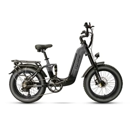 Extrbici Bici elettriches Extrbici Bicicletta elettrica unisex per adulti con pneumatici e luci LED Commoda (grigio)