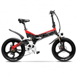 Extrbici Bici elettriches Extrbici G650 - Bicicletta elettrica da Uomo, 7 velocit, 48 V, 500 W, Motore brushless 10.4AH / 12.8AH, Pedali a Sospensione Completa e Freni a Disco, Red 10.4A