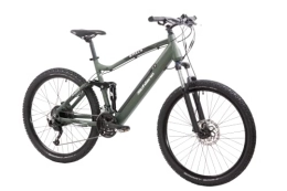 F.lli Schiano Bici elettriches F.lli Schiano E-Fully 27.5" Mountain Bike Elettrica con Motore da 250W e Batteria al Litio rimovibile integrata nel telaio, Velocità Shimano, Display LCD, colore Dark Khaki, doppia sospensione