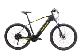 F.lli Schiano Bici elettriches F.lli Schiano E-Jupiter 27, 5" E-Bike, Mountain Bike Elettrica con Motore 250W e Batteria al Litio 36V 14Ah estraibile, con Shimano 27 Velocità, Colore Nero-Giallo, Display LCD