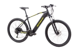 F.lli Schiano Bici elettriches F.lli Schiano E-Jupiter 27.5 pollici bicicletta elettrica MTB, mountain bike per adulti uomo / donna , e-bike con batteria 36v, sospensione, motore 250W, caricabatterie, ebike pedalata assistita Nero