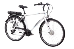 F.lli Schiano Bici F.lli Schiano E-Moon 28" E-Bike, Bicicletta Elettrica da Città con Motore 250W e Shimano 7 Velocità, Batteria al Litio 36V 13Ah estraibile, Colore Bianco