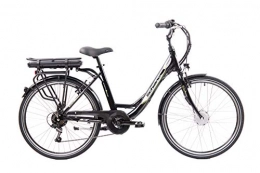 F.lli Schiano Bici F.lli Schiano E- Moon, Bicicletta elettrica Unisex Adulto, Nera, 26''