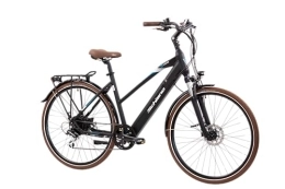 F.lli Schiano Bici F.lli Schiano E-Voke 28" E-Bike, Bicicletta Elettrica da Trekking con Motore 250W e Batteria al Litio 36V 11, 6Ah rimovibile, Shimano 8 Velocità, Colore Nero, Display LCD