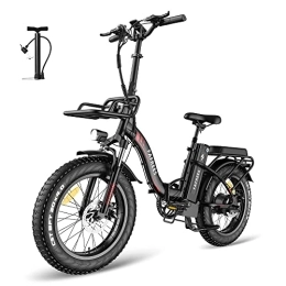 Fafrees Bici Fafrees Bici elettrica F20 MAX 20 pollici pieghevole MTB elettrica fatbike Uomini E-bike shimano 7 velocità, batteria 18Ah, cestino anteriore, gamma massima 140km (nero)