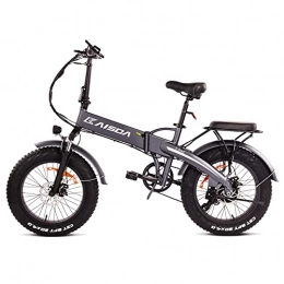 Fafrees Bici Fafrees Bicicletta Elettrica Pieghevole da 20 Pollici 48V 500W Fari Super Luminosi Bicicletta Elettrica Pneumatico Largo 4 Pollici con Strumento LCD + Pedali in Alluminio