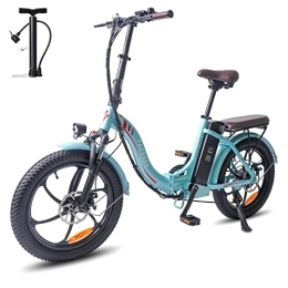 Fafrees Bici Fafrees F20-Pro, bici elettrica pieghevole da 20 pollici, batteria da 36 V 18 Ah, 250 W, E-Bike elettrica da donna Shimano 7S, mountain bike da uomo 25 km / h, Electric CityBike per adulti, blu