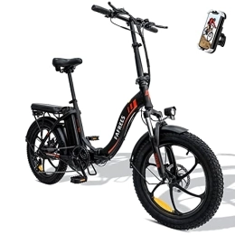 Fafrees Bici Fafrees F20 [Ufficiale] Fatbike bicicletta elettrica, 20 pollici, con batteria da 36 V / 15 Ah, pieghevole, 250 W, bici elettriche da città, pedelec e mountain bike, Shimano 7S, 25 km / h, Nero