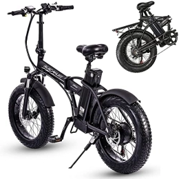 fangqi Bici fangqi Bici Elettrica Pieghevole 20", Bicicletta Elettrica R8 Fat Bike Elettrica Uomo Donna, Mountain Bike 48V / 15Ah, Shimano 7 Velocità, Sospensione Anteriore può Ridurre Efficacemente gli Urti, E-Bike