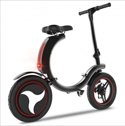 FENGFENGGUO Bici elettriches FENGFENGGUO Bicicletta elettrica, Mini Bicicletta di Potere del motorino Adulto Femminile della Batteria al Litio piegante Piccola Portatile, Black