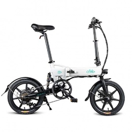 Fiido Bici elettriches FIIDO Bicicletta Elettrica Pieghevole con Ammortizzatore, Ebike Adulti con 7.8ah Litio Batteria & 250w Motore per Esterno Viaggio Commutare Montagna Ciclismo (Bianca & Nero)