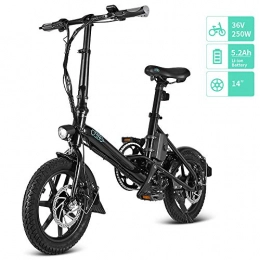 Fiido Bici Fiido D1 / D3 / D3S Ebike, Bicicletta elettrica Pieghevole per Adulto, 250W Sport ad Alta Potenza, Pieghevole, Regolabile in Altezza, Adatta per attivit Esterne a Breve e Media Distanza. (5.2Ah / D3, Nero)