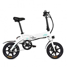 Fiido Bici Fiido D1s Bicicletta Elettrica Pieghevole, E-Bike Elettrica Semovente da 14 Pollici Piccoli Scooter con Batteria al Litio da 10, 4ah (Bianca)