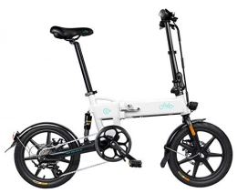Fiido Bici FIIDO D2S E-Bike Pneumatici da 16 Pollici Bici Elettrica Pieghevole Motore 250W Watt 6 velocità Bici Elettrica per Pendolarismo per Adulti (Bianco)