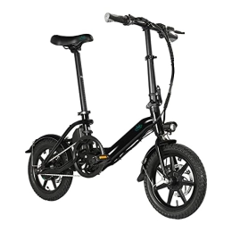 Fiido Bici FIIDO D3S Biciclette Elettriche da 16 Pollici per Adulti, E-Bike Pieghevole per Pendolari Urbani, velocità Massima 25 km / h, Batteria Ricaricabile da 7, 8 Ah, Ricevuta Entro 5-7 Giorni - Nero
