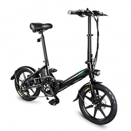 Fiido Bici FIIDO D3S Ebike, Bici elettrica Pieghevole con Faro LED per Adulti, Biciclette elettriche Anteriori e Posteriori a Disco 7.8Ah-Nero