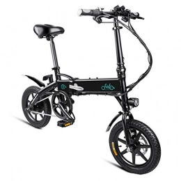 Fiido Bici elettriches FIIDO DI Bicicletta Elettrica Pieghevole E-Bike per Adulti, Bicicletta da Ciclismo per Pendolari Ruota da 16 Pollici, velocità Massima 25 km / h, 250 W / 36 V, Freni 3 modalità - Nero