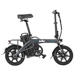 Fiido Bici elettriches FIIDO L3 Bicicletta Elettrica Pieghevole per Adulti, Bici Elettriche da 14 Pollici da 350W 48V 14, 5Ah, 3 Modalità di Guida a 7 Velocità, 36km / h, Ricevuta entro 5-7 Giorni (Grigio 14, 5 Ah)