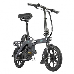 Fiido Bici FIIDO L3 Bicicletta Elettrica Pieghevole per Adulti, Bici Elettriche da 14 Pollici da 350W 48V 23, 2Ah, 3 Modalità di Guida a 7 Velocità, 36km / h, Ricevuta entro 5-7 Giorni (Grigio 23, 2 Ah)