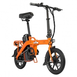 Fiido Bici FIIDO L3 Bicicletta Elettrica Pieghevole per Adulti, Bici Elettriche da 14 Pollici da 350W con Batteria da 48V 23, 2Ah, 3 Modalità di Guida a 7 Velocità, Ricevuta entro 5-7 Giorni (Arancione 23, 2 Ah)