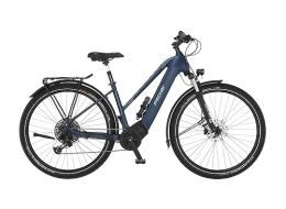 Fischer Bici elettriches Fischer Viator 8.0i, Bici Elettrica Donna Uomo RH 50cm Motore Centrale 90Nm Batteria 36V E-Bike Trekking, Blu Intenso, 50cm-711Wh