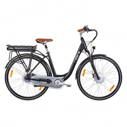 Fitifito Bici Fitifito, bicicletta elettrica CB28 pollici, bicicletta elettrica da città, E-Bike Pedelec, motore 48 V 250 W, batteria Samsung da 13 Ah 624 Wh, USB, cambio Shimano a 8 marce, nero