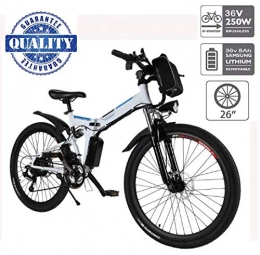 fiugsed Bici fiugsed Bicicletta a velocità Variabile da 26 Pollici per Mountain Bike Elettrica per Adulti con Batteria al Litio da 36V 8AH e Motore Potente da 250W (26 Pulgadas Blanco-Estilo 3)