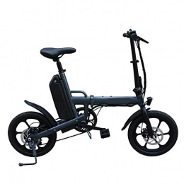 LKLKLK Bici elettriches Folding Electric Bike 16", 36V13ah Batteria al Litio con Schermo LCD per Strumenti Anteriore e Posteriore Freni a Disco Luce LED Highlight, Grigio