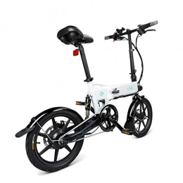 Funihut Bici Funihut - Bicicletta elettrica Pieghevole Smart EBike, Ruote da 16 Pollici, carico Massimo 120 kg, modalità Pedale e modalità puramente elettrica, Peso del Prodotto: 19, 5 kg, Bianco