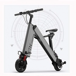 FYJK Bici FYJK Scooter Elettrico Pieghevole Mini Bcycle Peso 16KG con 3 Marce di velocità e 3 Ammortizzatori particolarmente Adatto per Le Persone Oltre i 50 Anni per Un Viaggio, Grigio, 35~40KM