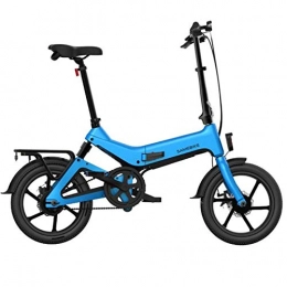 Gaoyanhang Bici Gaoyanhang Bicicletta elettrica Pieghevole - E-Bike 21 velocità Bike elettrica 36 V 250W Pieghevole Batteria al Litio Bike elettrica (Color : Blue)