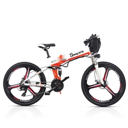 GASLIKE Bici GASLIKE Electric Mountain Bike Pieghevole, 48V Eletric Bike per Adulti Pieghevole Biciclette Biciclette Fat Tire Litio Rimovibile batterie E-Bikes Shifter Eletric Biciclette, A, 48V 180Km