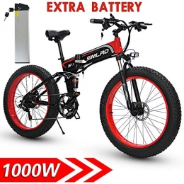 GBX Bici elettriches GBX 1000W Grasso Mountain Bike Elettrico 13Ah Batteria 21 Velocit Freno a Disco Idraulico ( 2 Batteria)