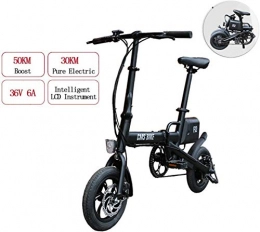 GBX Bici GBX Bici, Bici Elettrica, Bici Elettrica Pieghevole 36V 6A 250W Batteria Al Litio Rimovibile E-Bike con Resistenza 30Km e Velocit Massima 25Km / H, 12 'Pneumatici a Doppio Disco per Pneumatici Bicic