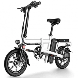 GBX Bici elettriches GBX Bici, Bici Elettrica, Bici Elettrica Pieghevole per Adulti, Lega Di Alluminio 14 Pollici 48V Batteria Al Litio Rimovibile Bicicletta Ebike, per Viaggi in Bicicletta All'Aperto Allenarsi, Nero, 16