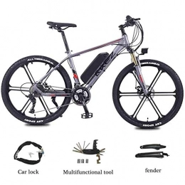 GBX Bici elettriches GBX Bici, Bici Elettrica, Mountain Bike Elettrica per Adulti da 350 W, Bici Elettrica da 26 Pollici 36 V con Batteria Al Litio da 13 Ah, Freno a Disco Doppio Citt, Durata Della Bicicletta 45 Km, Bia