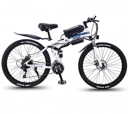 GBX Bici GBX Bici, Bici Elettrica, Mountain Bike Pieghevole per Bicicletta da Montagna Elettrica 36V 8Ah per Adulti e Freni a Doppio Disco, con Display a Led Bicicletta Ecologica per Pendolari Urbani, Grigia,