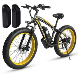 GBX Bici elettriches GBX Bici Elettrica, Motore da 1000 W, Ebike da 26 Pollici, Batteria da 48 V 17 Ah (Mx02 Giallo (1000 W) + Batteria Di Ricambio)