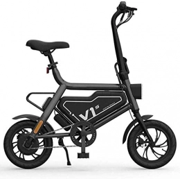 GBX Bici GBX Bicicletta Elettrica, Bicicletta Elettrica Pieghevole, Bicicletta Elettrica Pieghevole da 12 Pollici Bicicletta Pieghevole Portatile Bicicletta Leggera e Pieghevole in Alluminio con Pedali, Grigio