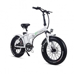 GBX Bici elettriches GBX Bicicletta Elettrica Pieghevole, 500 W E-Bike 20 '* 4.0 Fat Tire 48V 15Ah Display Lcd a Batteria con 5 Livelli Di Velocit Pas (Nero), Bianca