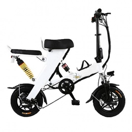 GEXING Bici GEXING Auto Elettrica Pieghevole 3 modalit di velocit Fino a 28Km, Motore 48V / 250W, Bicicletta elettrica for Adulti con Telaio in Alluminio (Color : White, Size : A-(Power Lasting 70km))