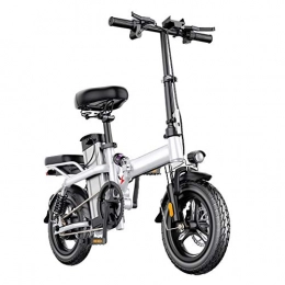 GEXING Bici GEXING Auto Elettrica Pieghevole Luce for Obiettivo LCD, Peso lordo 23 kg, velocità Massima 28 km / h, Bicicletta elettrica for Adulti (Color : White, Size : C-(720WH))