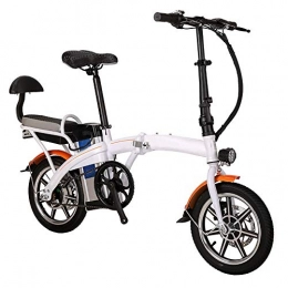 GEXING Bici GEXING Auto Elettrica Pieghevole Motore 48V250W, Batteria al Litio 8AH / 10AH / 12AH / 15AH, Sospensione Completa del Pedale della Bicicletta e Freno a Disco (Color : White, Size : A-(8AH))