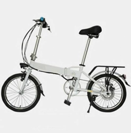 GHGJU Bici GHGJU Bicicletta elettrica Pieghevole Bicicletta elettrica Portatile Batteria per Adulti Auto Piccola elettrica Mini Adatto per Lo Sport Quotidiano e Il Ciclismo (Color : White)