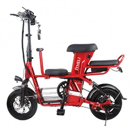 GJBHD Bici GJBHD Auto Elettrica Pieghevole per Adulti Batteria al Litio 10A Durata della Batteria Circa 30 Chilometri Bicicletta Elettrica Pieghevole per Auto Batteria Red 12inches