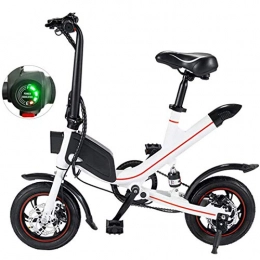 GJNWRQCY Bici GJNWRQCY Bici elettriche per Adulti, Bici Pieghevoli e elettriche per Donne con Batteria da 250 W 7, 8 Ah 36 v 12 Pollici Leggera per Uomo Fitness da Città all'aperto pendolarismo Sportivo, Bianca