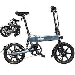 GJNWRQCY Bici GJNWRQCY Bicicletta elettrica Pieghevole per Adulti Pneumatici da 16 Pollici Bicicletta elettrica da Montagna Motore da 250 W Watt 6 Marce Bicicletta elettrica con Cambio, Blu