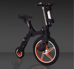 GNMM Bici elettriches GNMM Bicicletta Pieghevole Elettrica Portatile da 18 Pollici, velocit 25 Km / H, Carico Massimo 120 kg, Nero