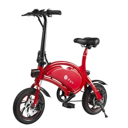 Gowell Bici Gowell Bicicletta Elettrica Pieghevole 240W 14 inch 36V 10.4Ah Sedile Regolabile Compatta Portatile Batteria Cambio velocità Massima 25 km / h Autonomia 60 km, Rosso